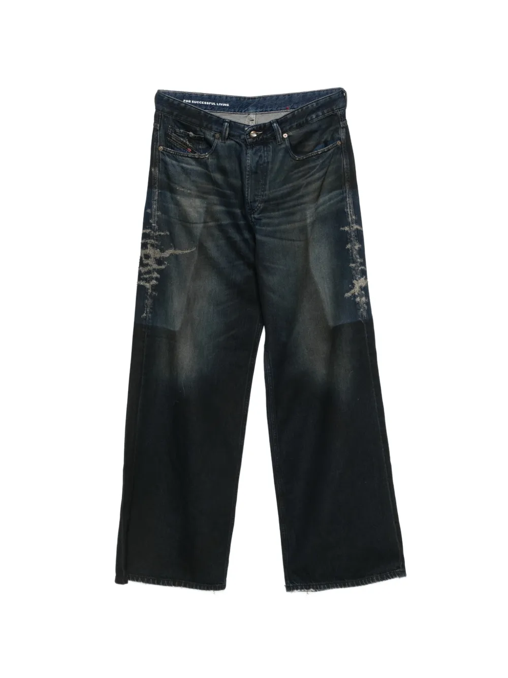 Diesel faded wide-leg jeans