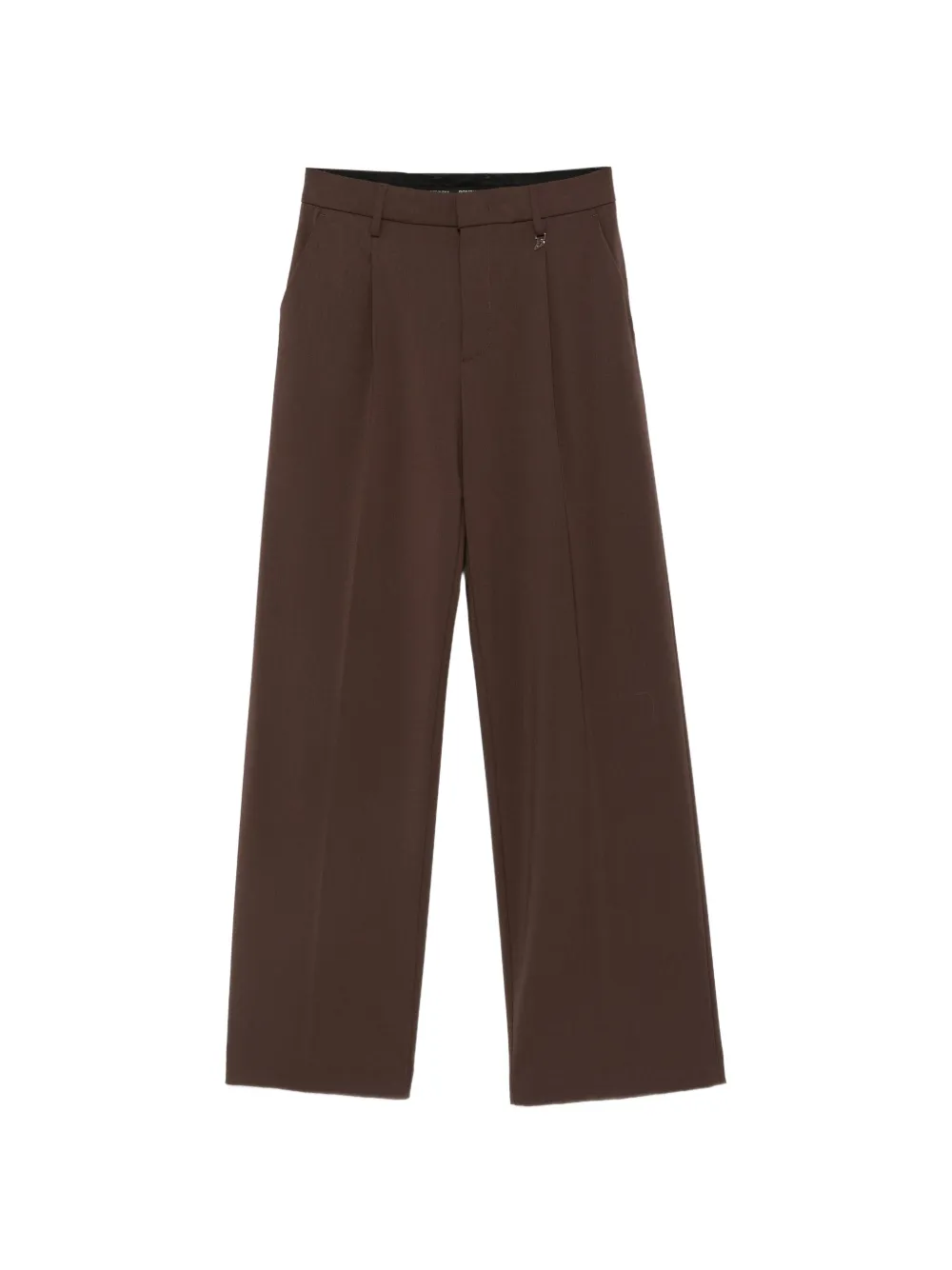 DONDUP pleated straight-leg trousers - Marrone