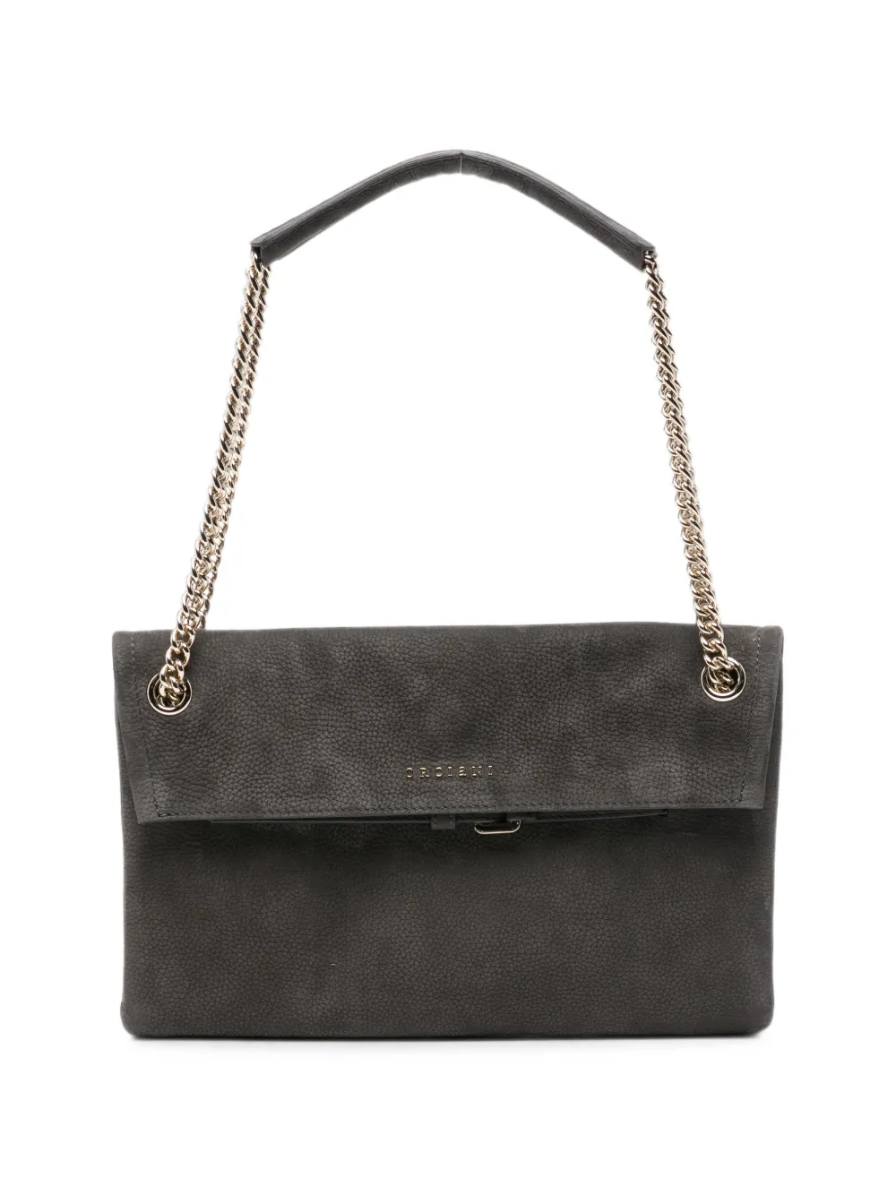 Orciani logo-plaque chain-link shoulder bag - Grigio