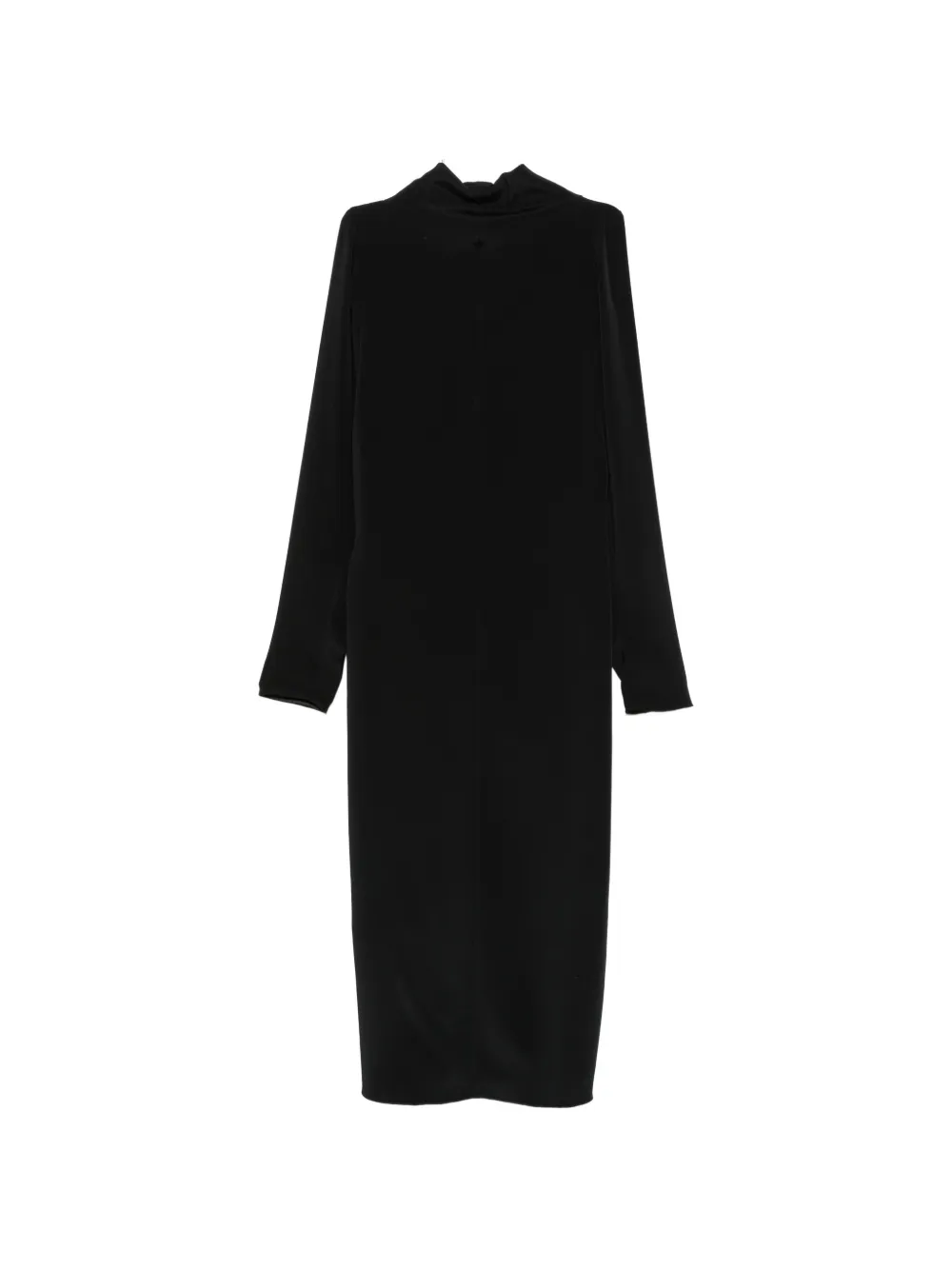 Giorgio Armani high-neck batwing-sleeve dress - Nero
