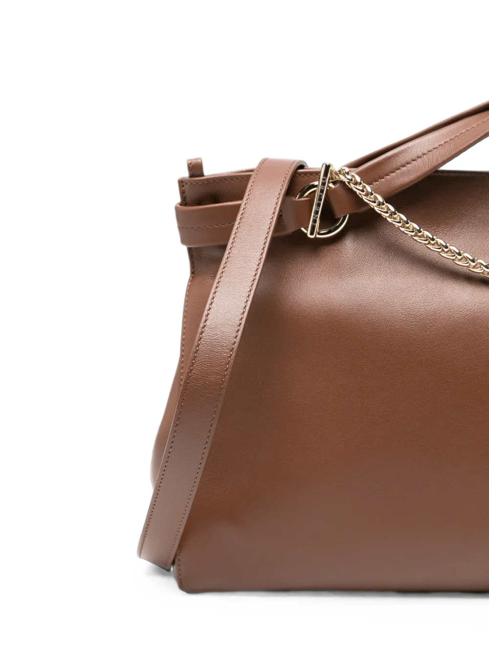 Orciani Shopper met schakelketting Bruin