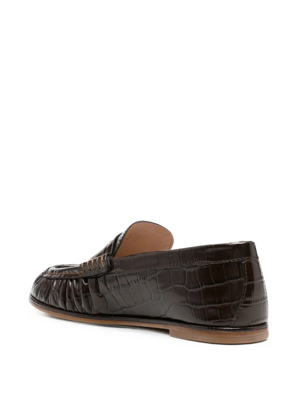 Stuart Weitzman Spencer croc-effect leather loafers Bruin