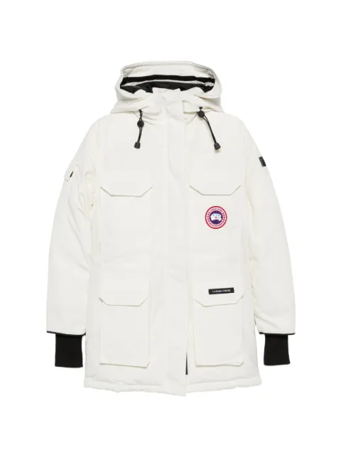 Canada Goose hooded logo-patch coat