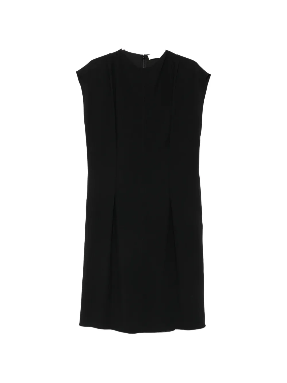 Lanvin bow-detail pleated midi dress - Nero