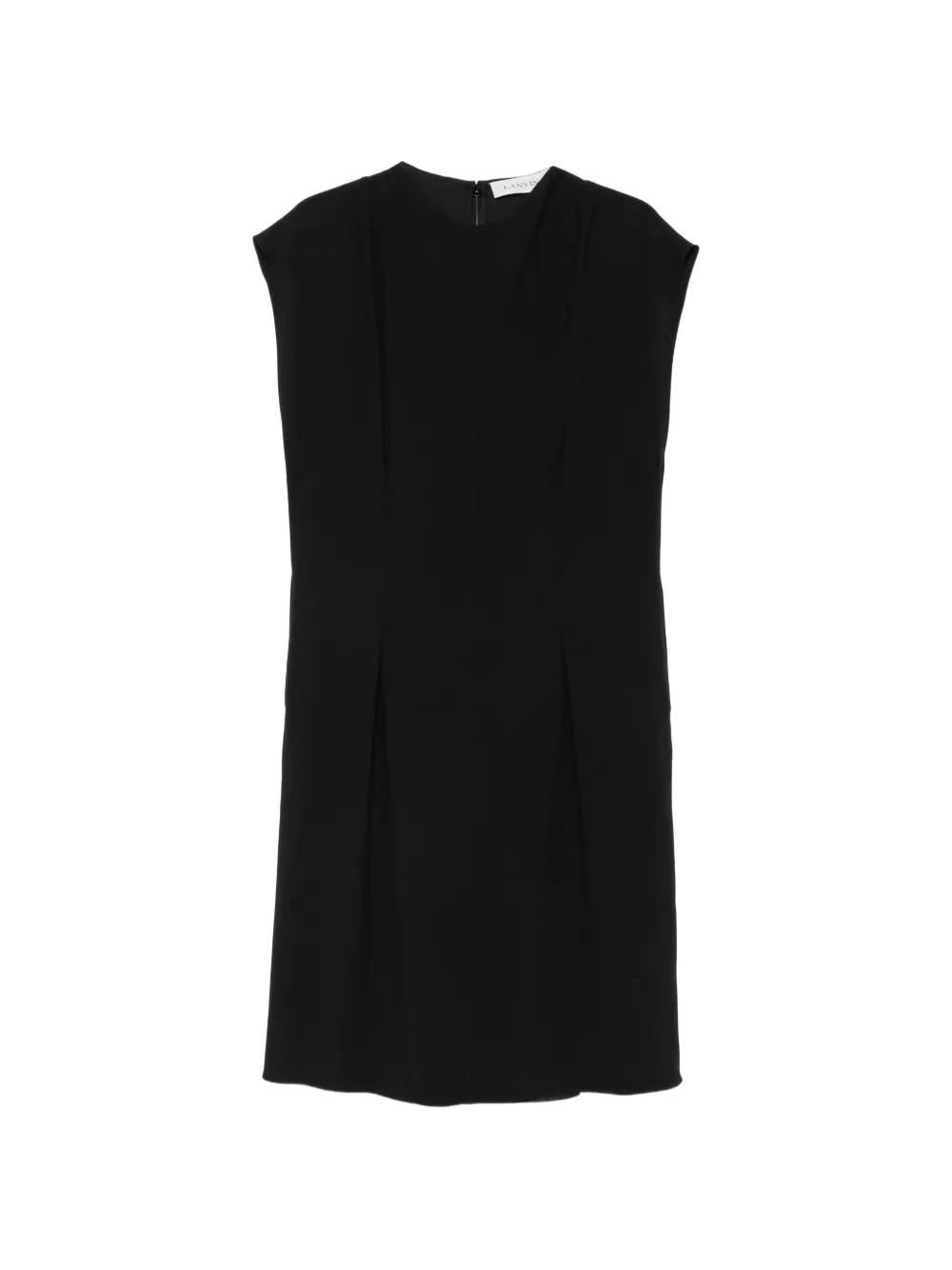 Lanvin 蝴蝶结细节百褶中长连衣裙 | 黑色 | Image 1