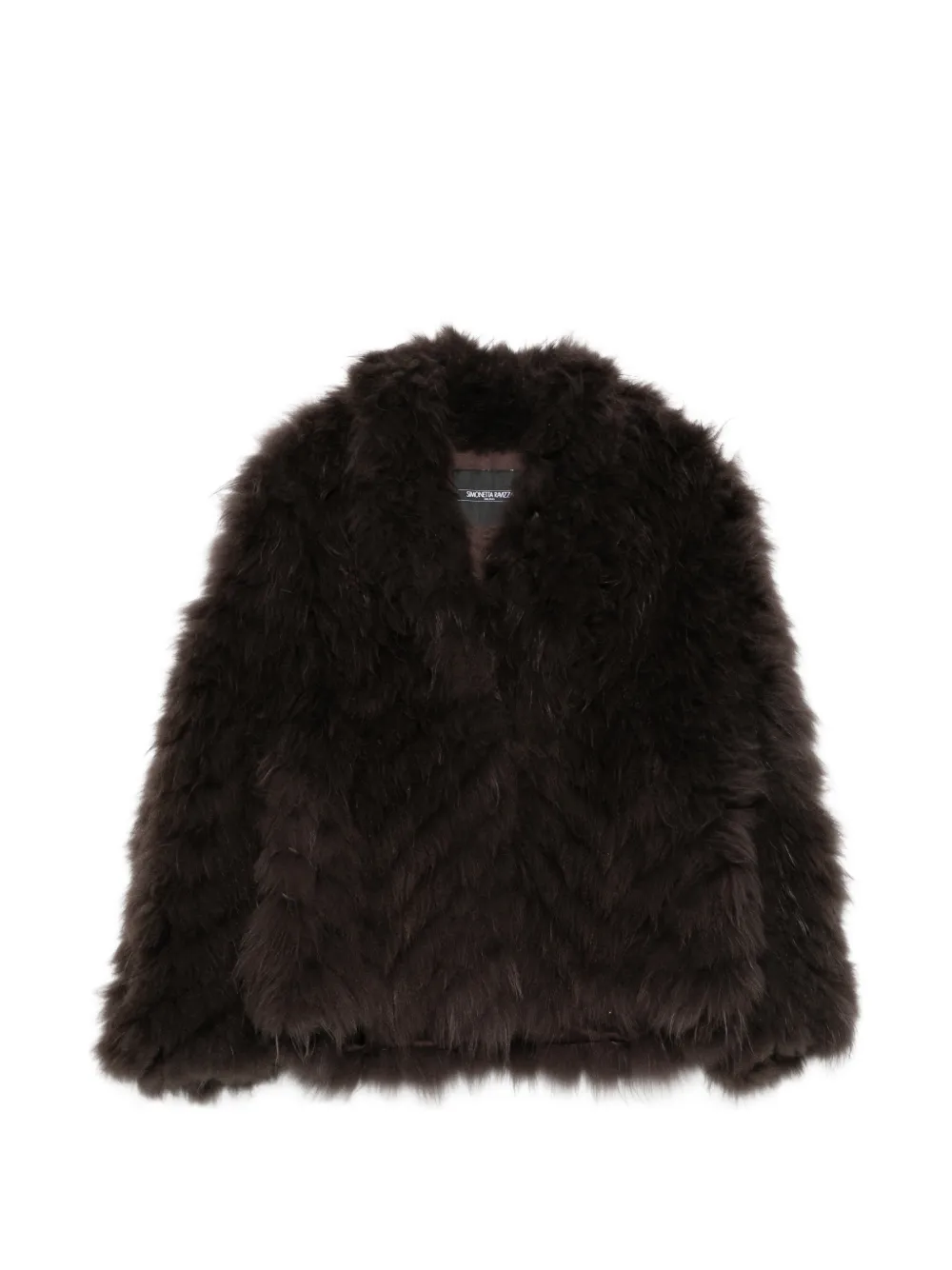 Simonetta Ravizza Falk Jacke mit V-Ausschnitt - Braun