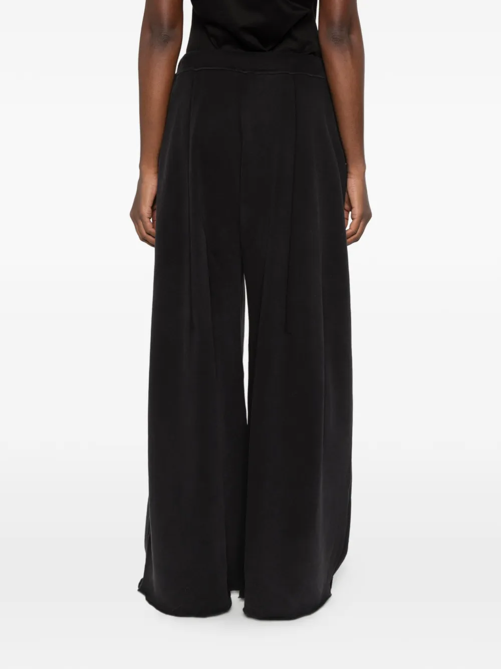 R13 Foldover pleated drawstring-waist trousers Zwart