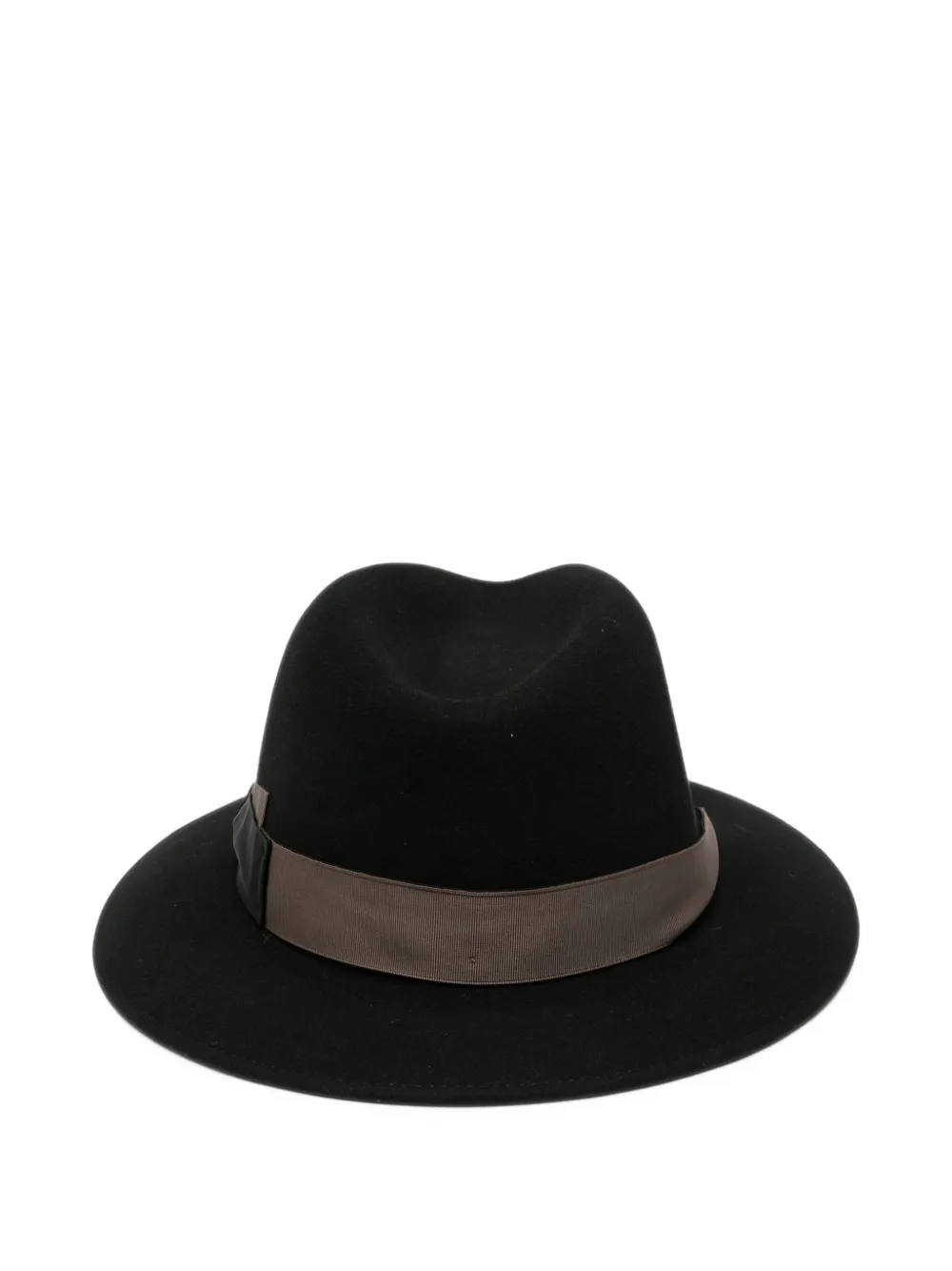 Borsalino grosgrain-trim fedora hat Zwart