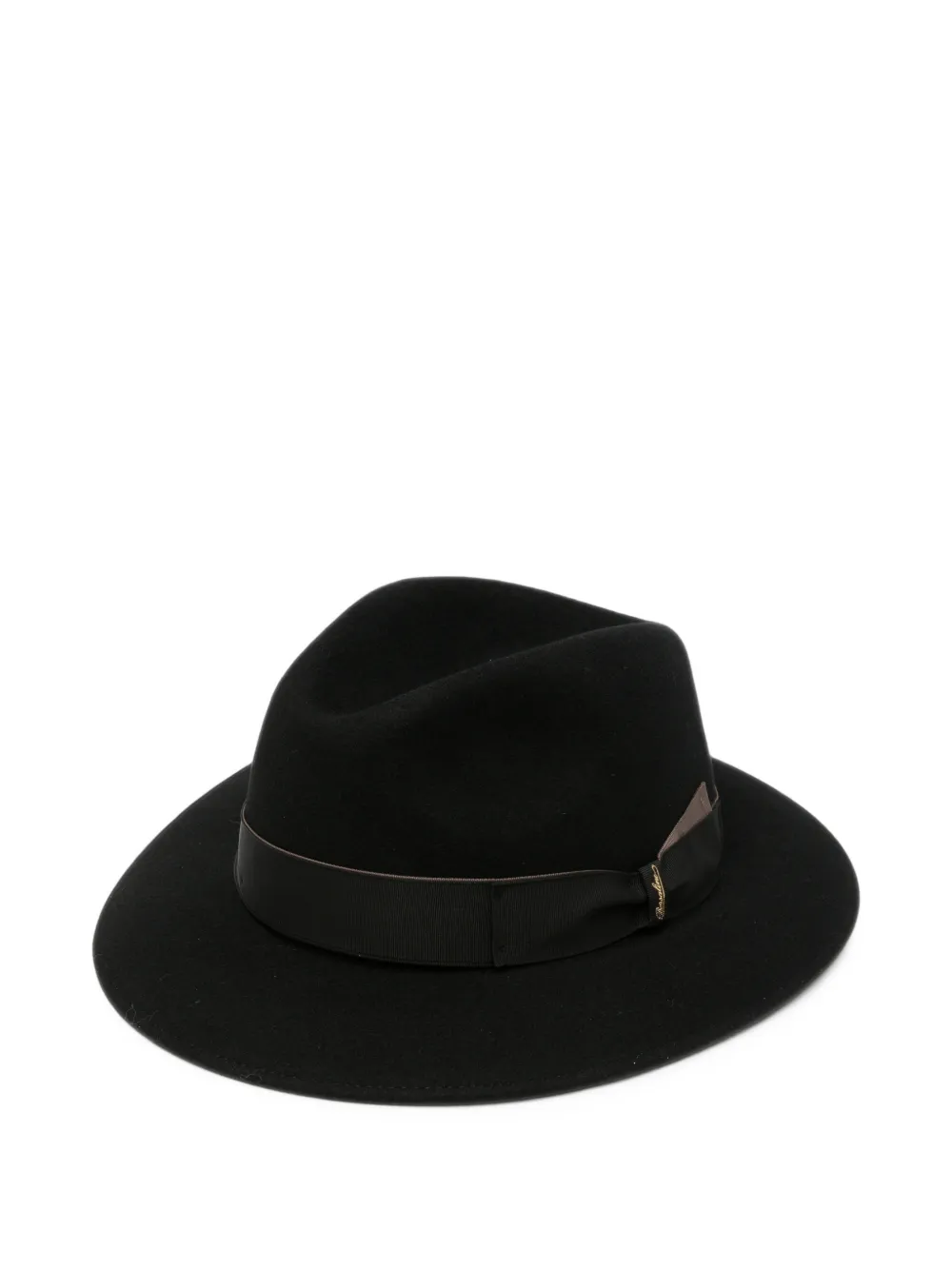Borsalino Grosgrain-trim Fedora Hat In Animal Print