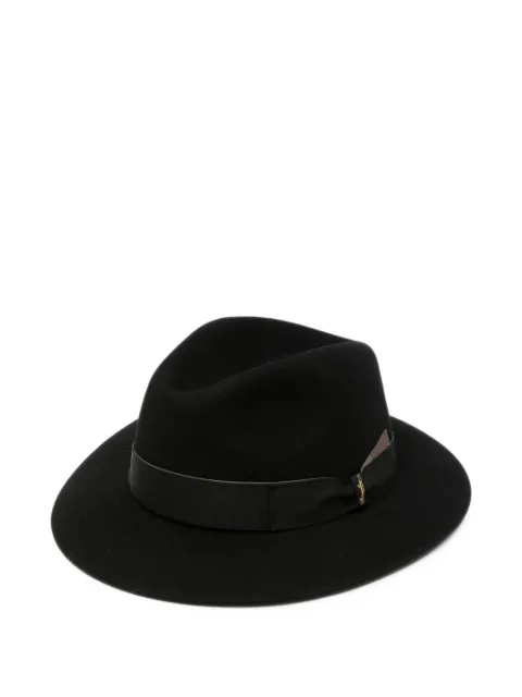 Borsalino sombrero fedora con ribete de grosgrain