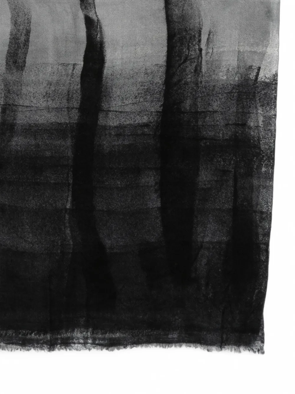 Avant Toi Sjaal met abstracte print Zwart