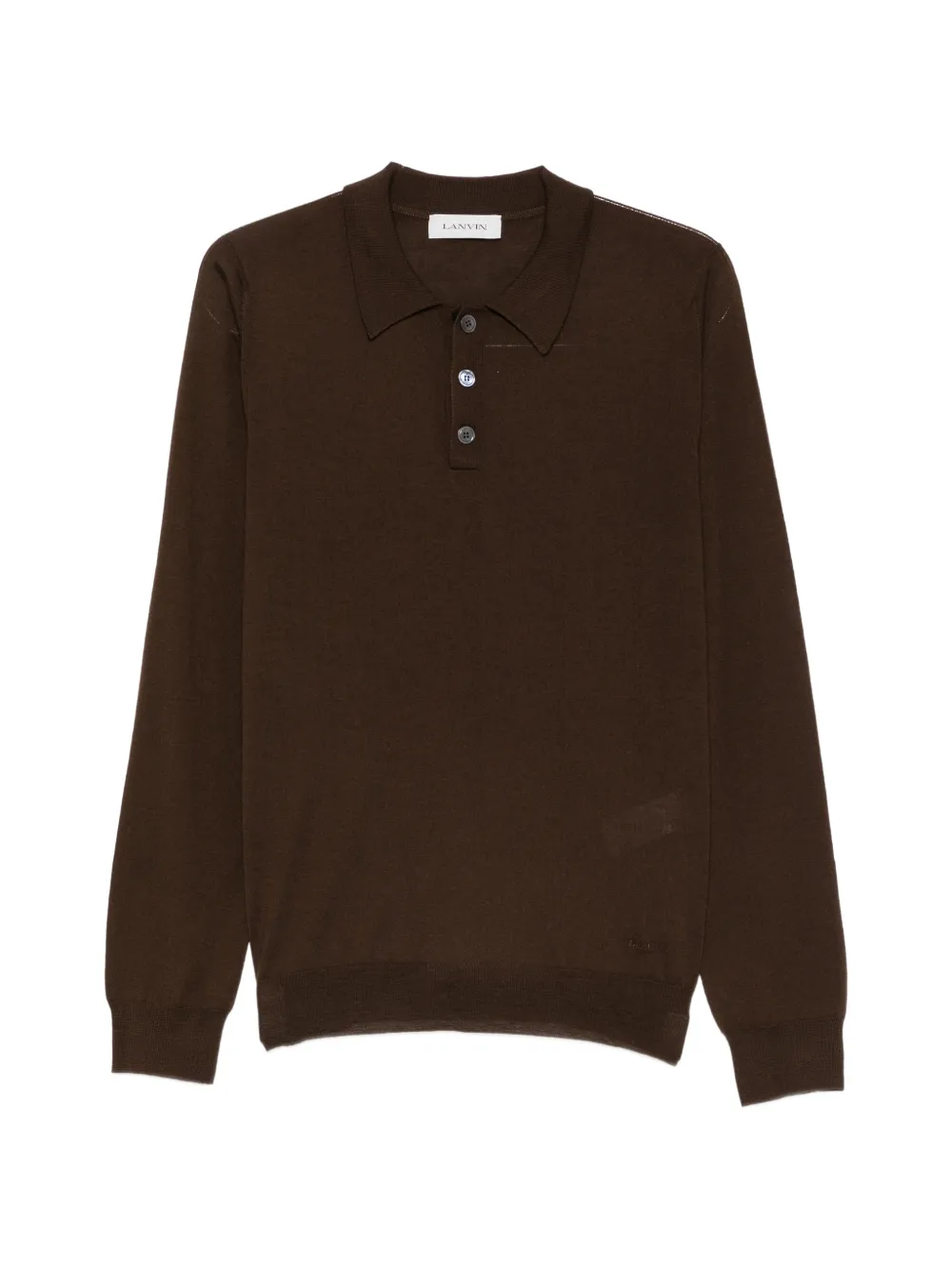 Lanvin Poloshirt met lange mouwen Bruin