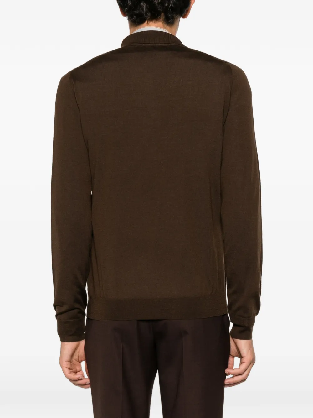 Lanvin Poloshirt met lange mouwen Bruin