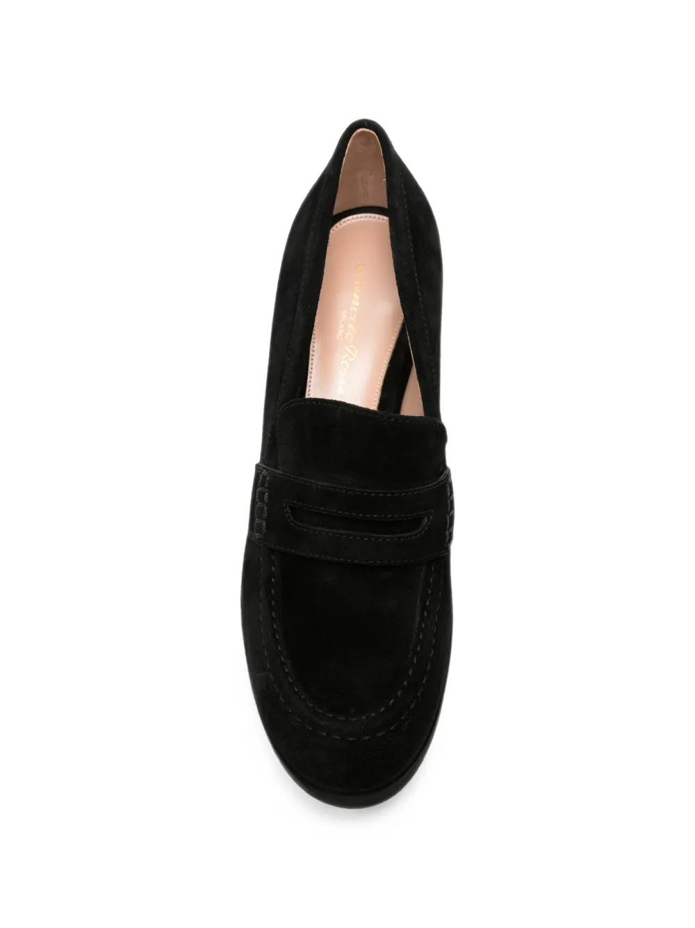 Gianvito Rossi platform penny loafers Zwart