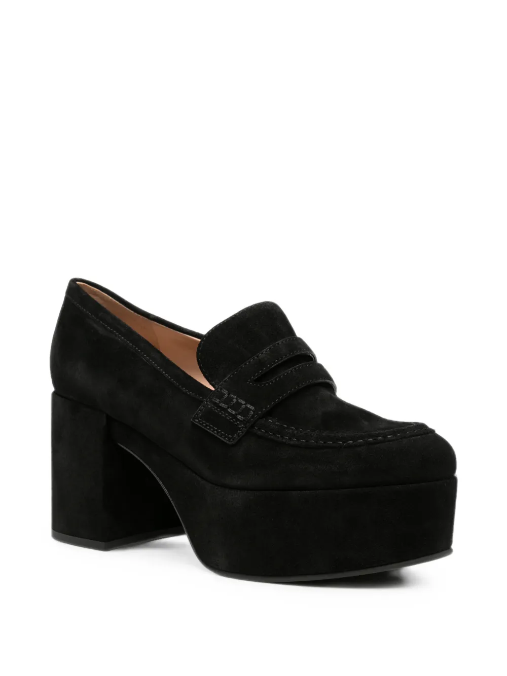 Gianvito Rossi platform penny loafers Zwart