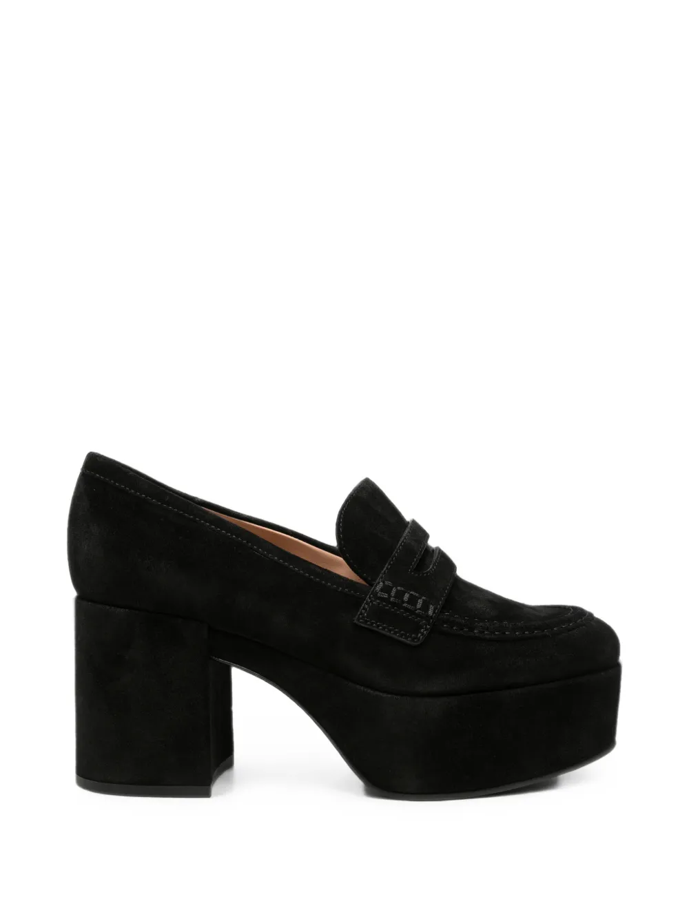 Gianvito Rossi platform penny loafers Zwart