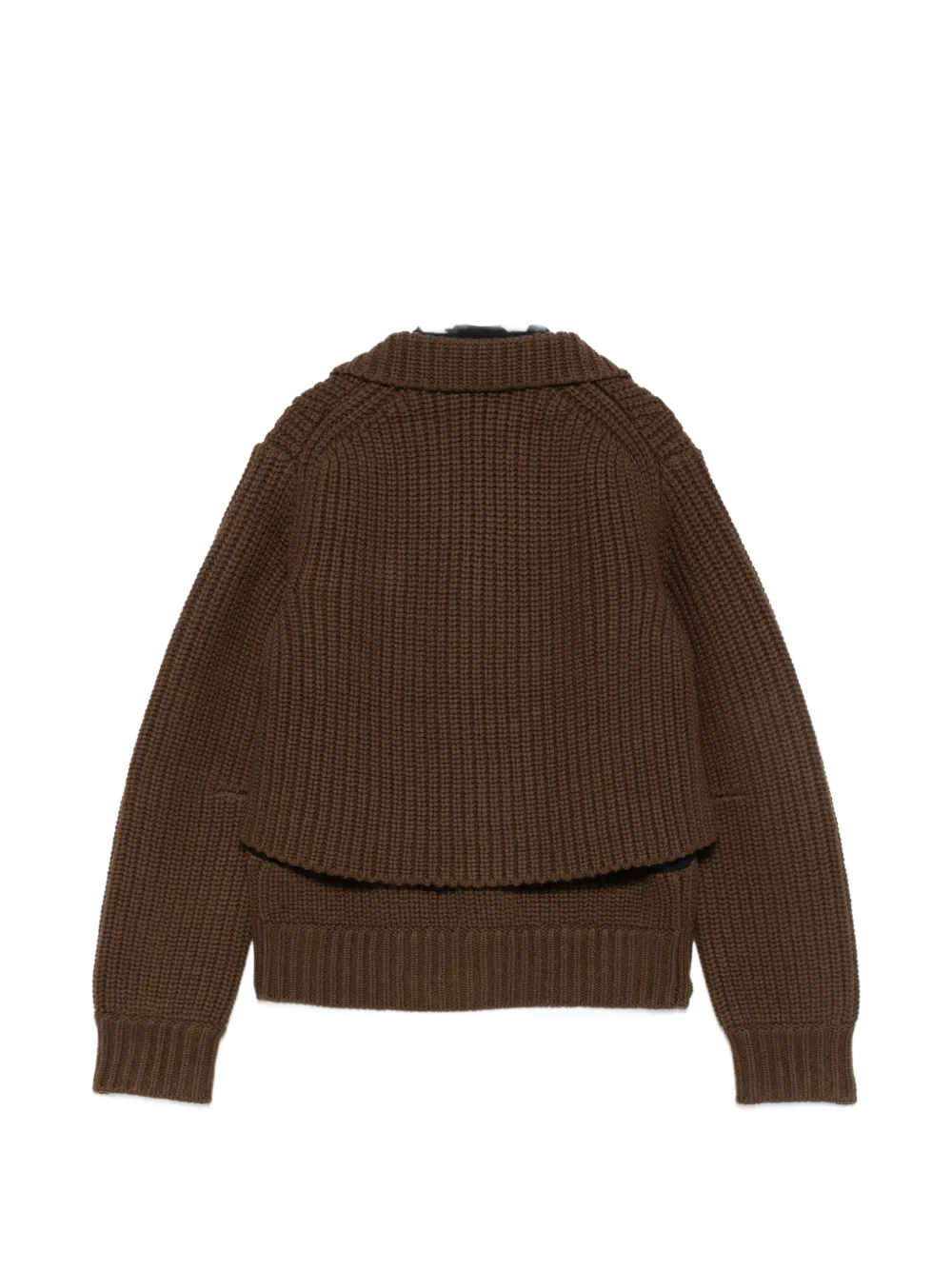 sacai Mantel met dubbele rij knopen Bruin