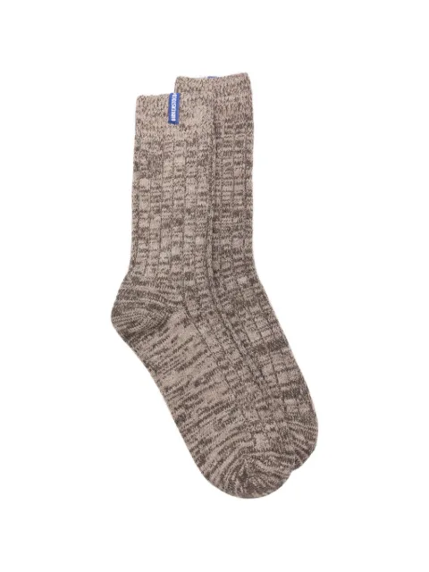 Birkenstock ribbed-knit marl socks