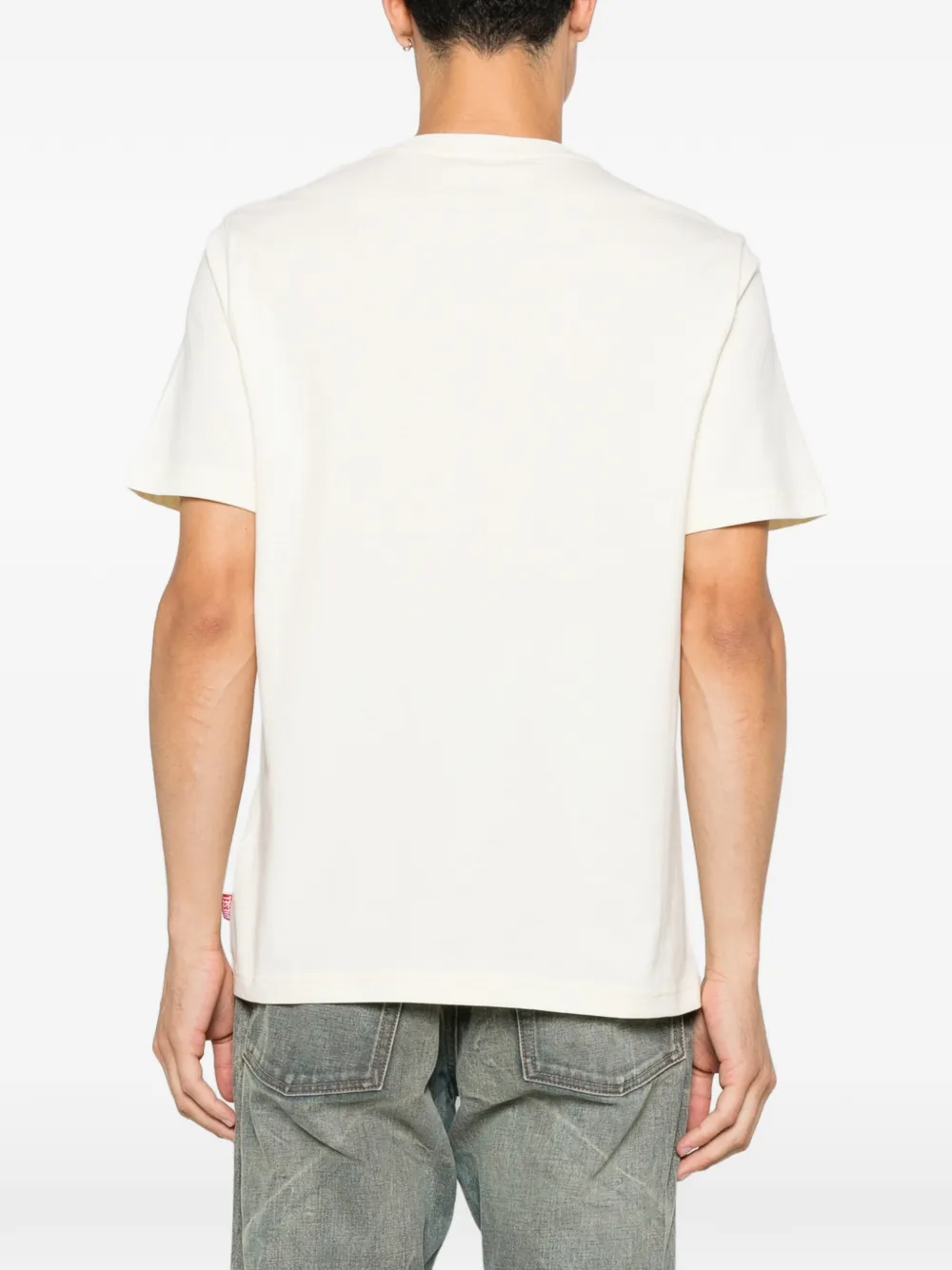 Diesel graphic-print stud-embellished T-shirt Beige