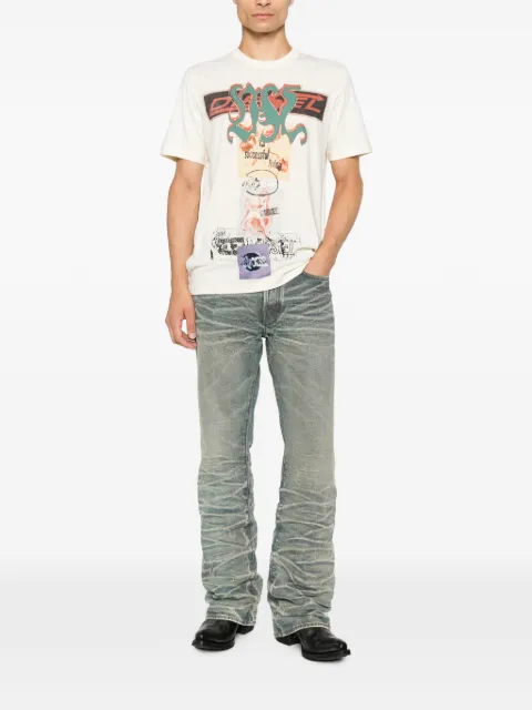 Diesel graphic-print stud-embellished T-shirt