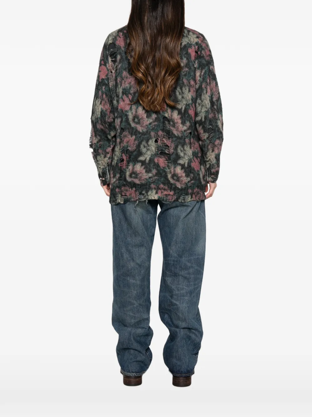 R13 Vest met bloemenprint Roze