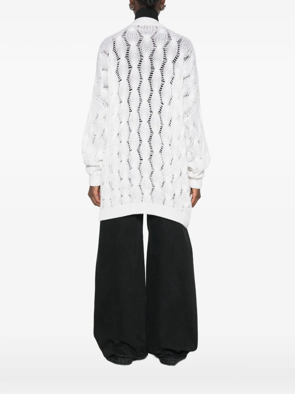 Avant Toi Kabelgebreid vest Wit