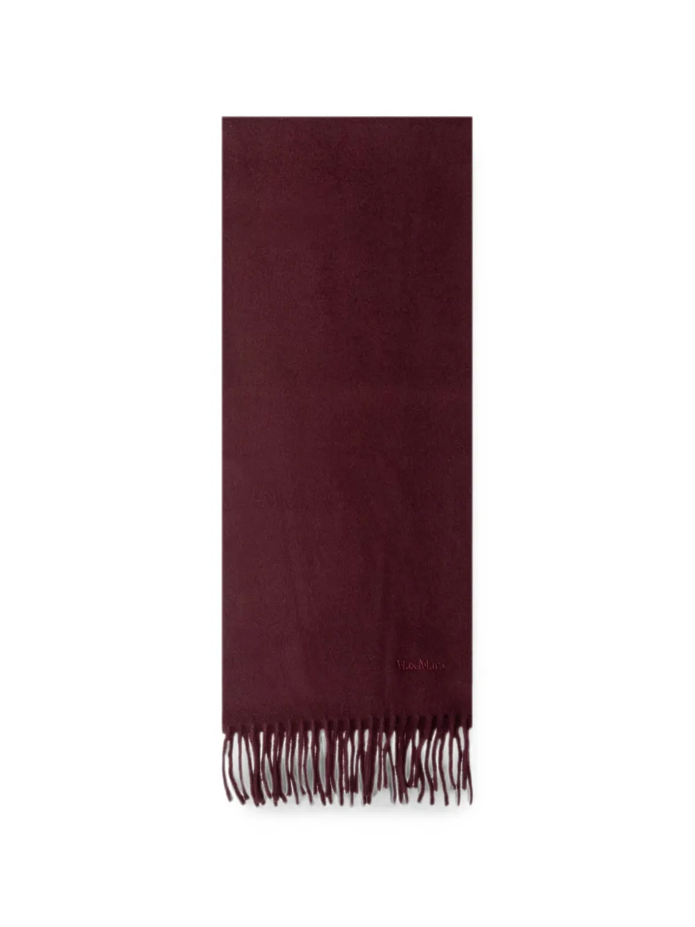 Max Mara fringed wool scarf - Rot