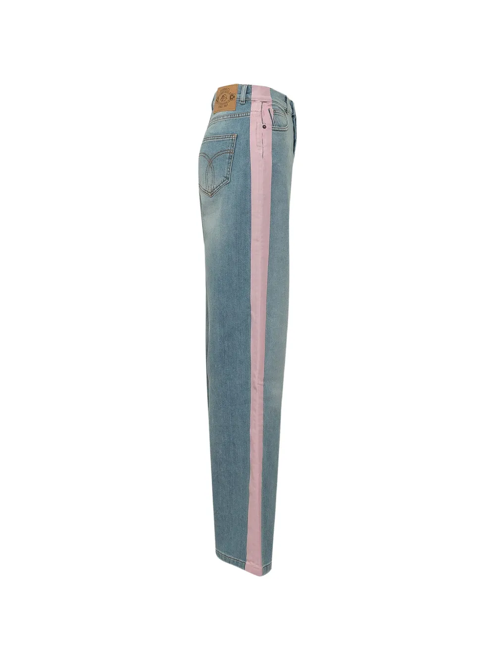 Fiorucci stripe-detail baggy jeans Blauw