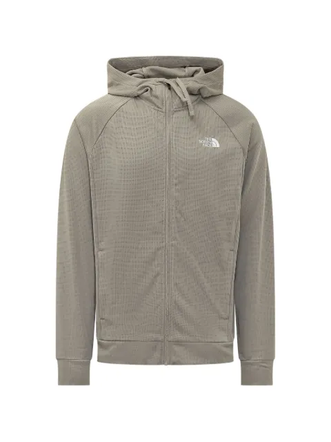 The North Face logo-print zip-up hoodie