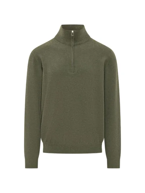 Malo Kaschmirpullover mit kurzem Reißverschluss