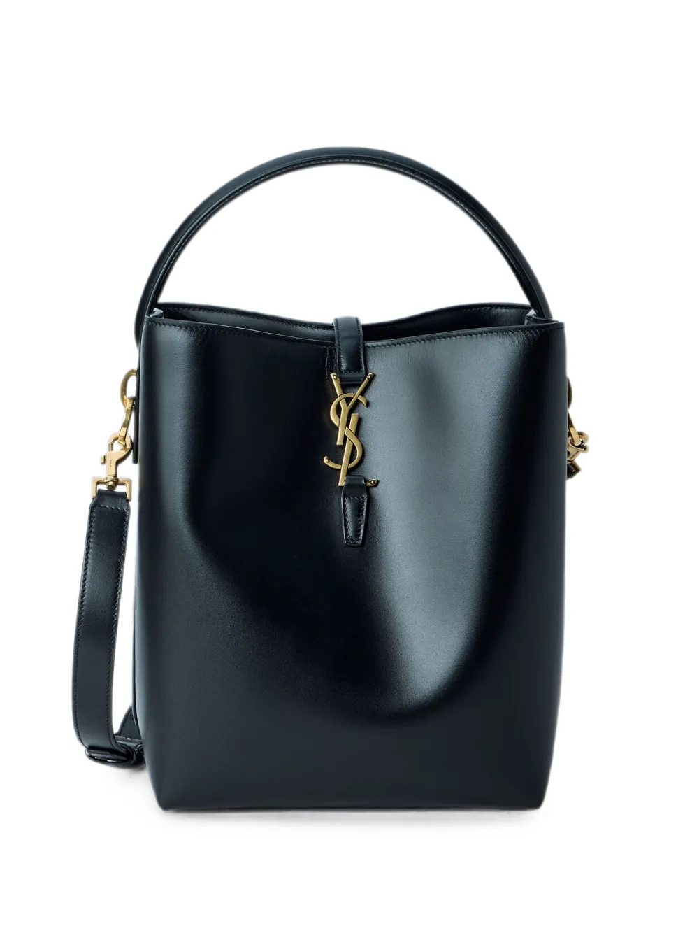 Saint Laurent Le 37 smooth leather bucket bag - Schwarz