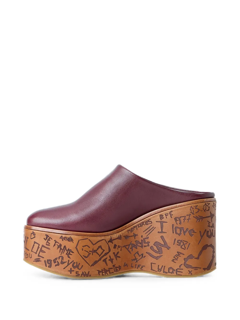 Chloé Maxime wedge mules Rood