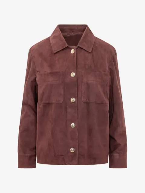 'S Max Mara Abisso button-up suede jacket