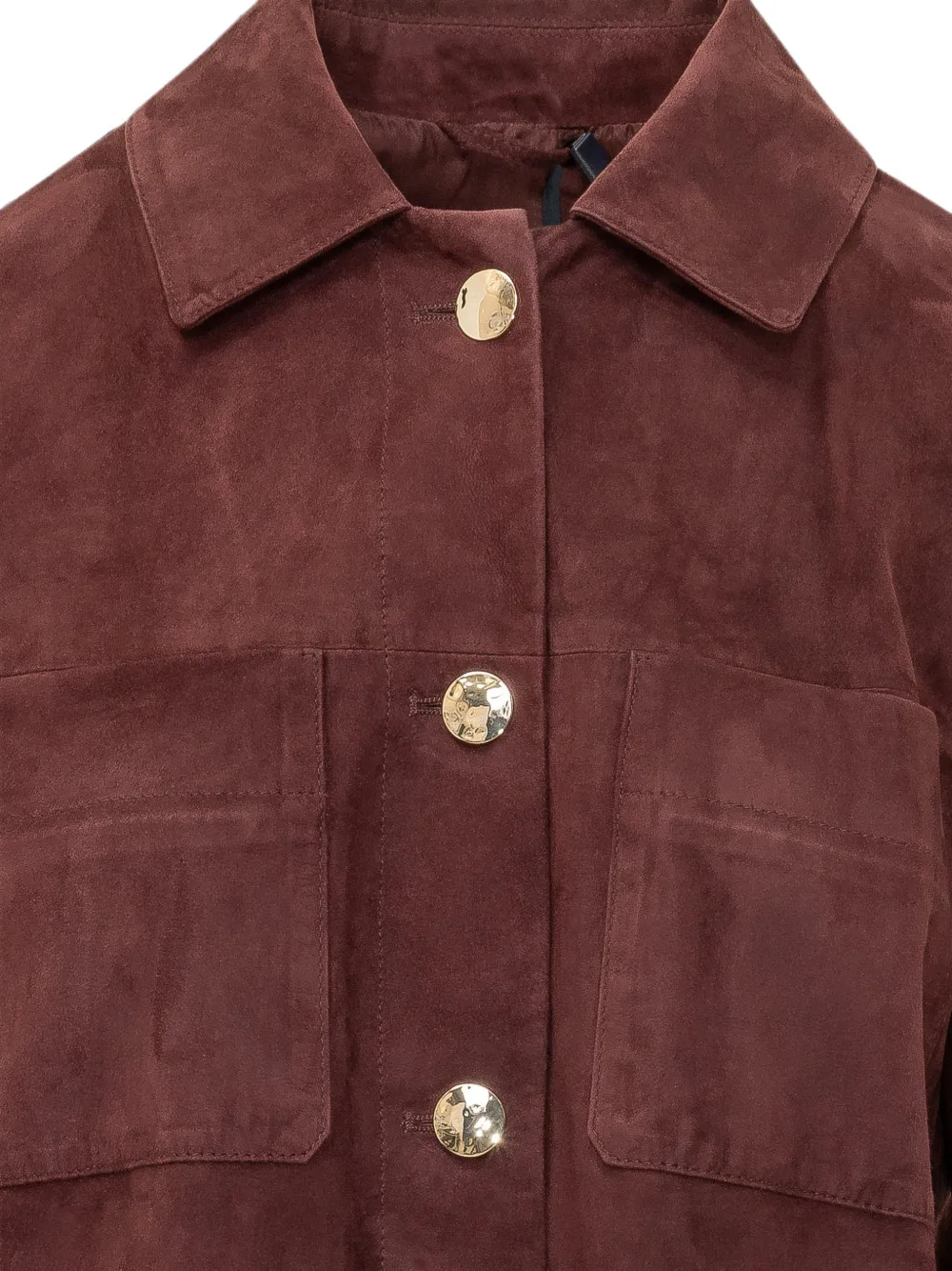 'S Max Mara Abisso suède jack met knopen Rood