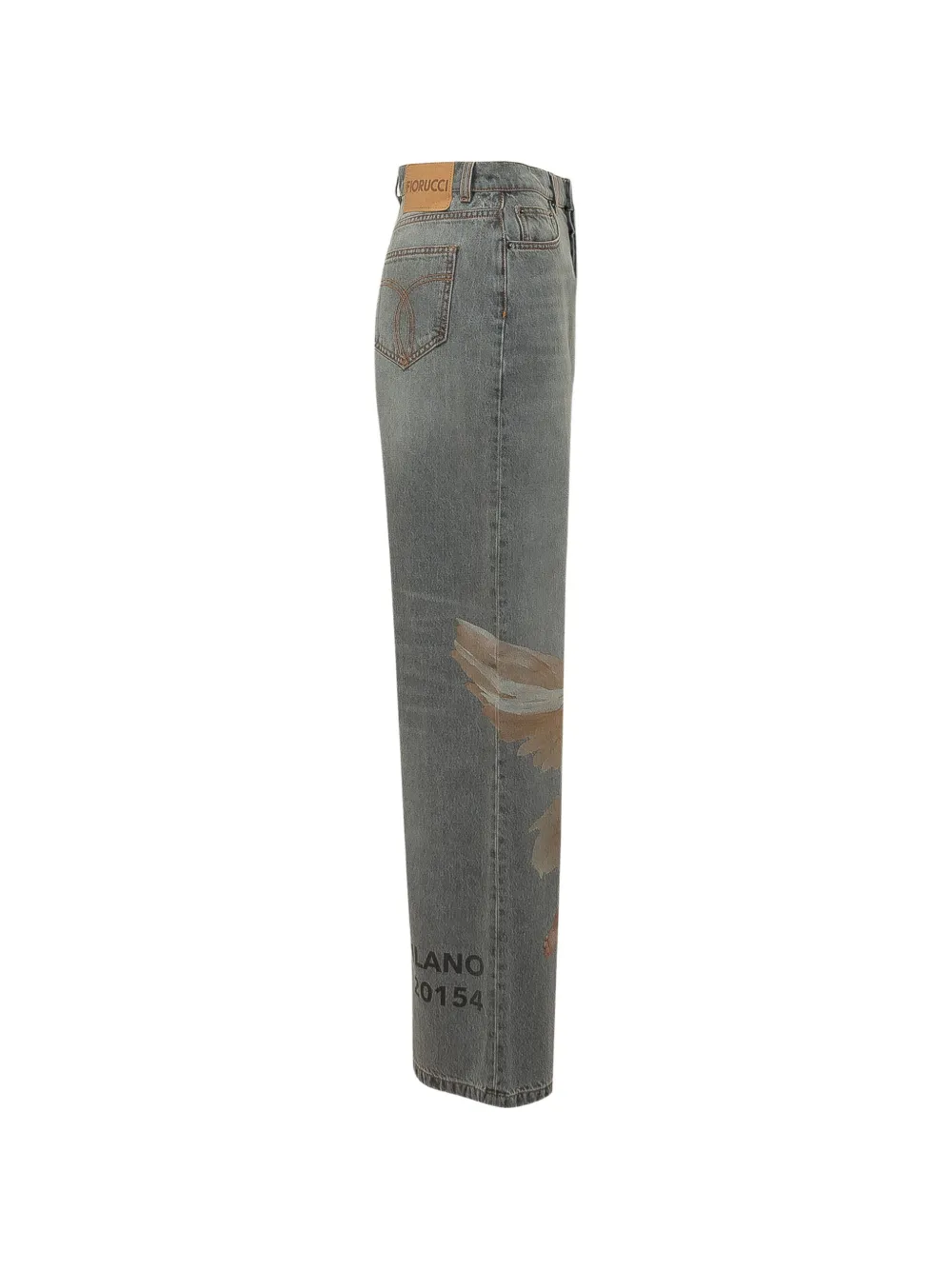 Fiorucci Jeans met wijde pijpen en Angels-print Grijs