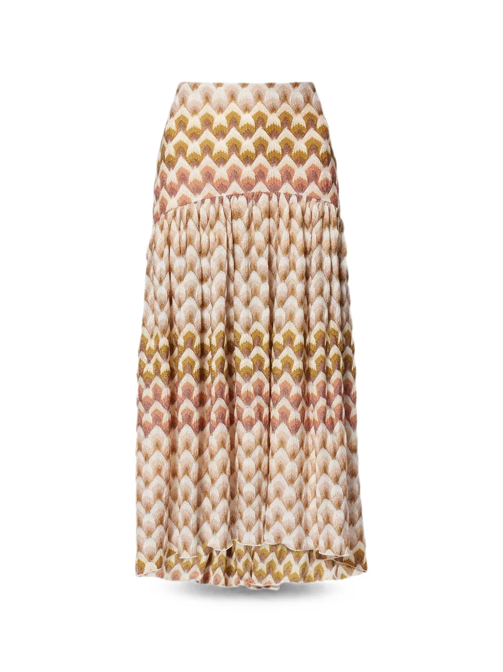 Missoni Rock Damen zigzag-gebreide rok Beige