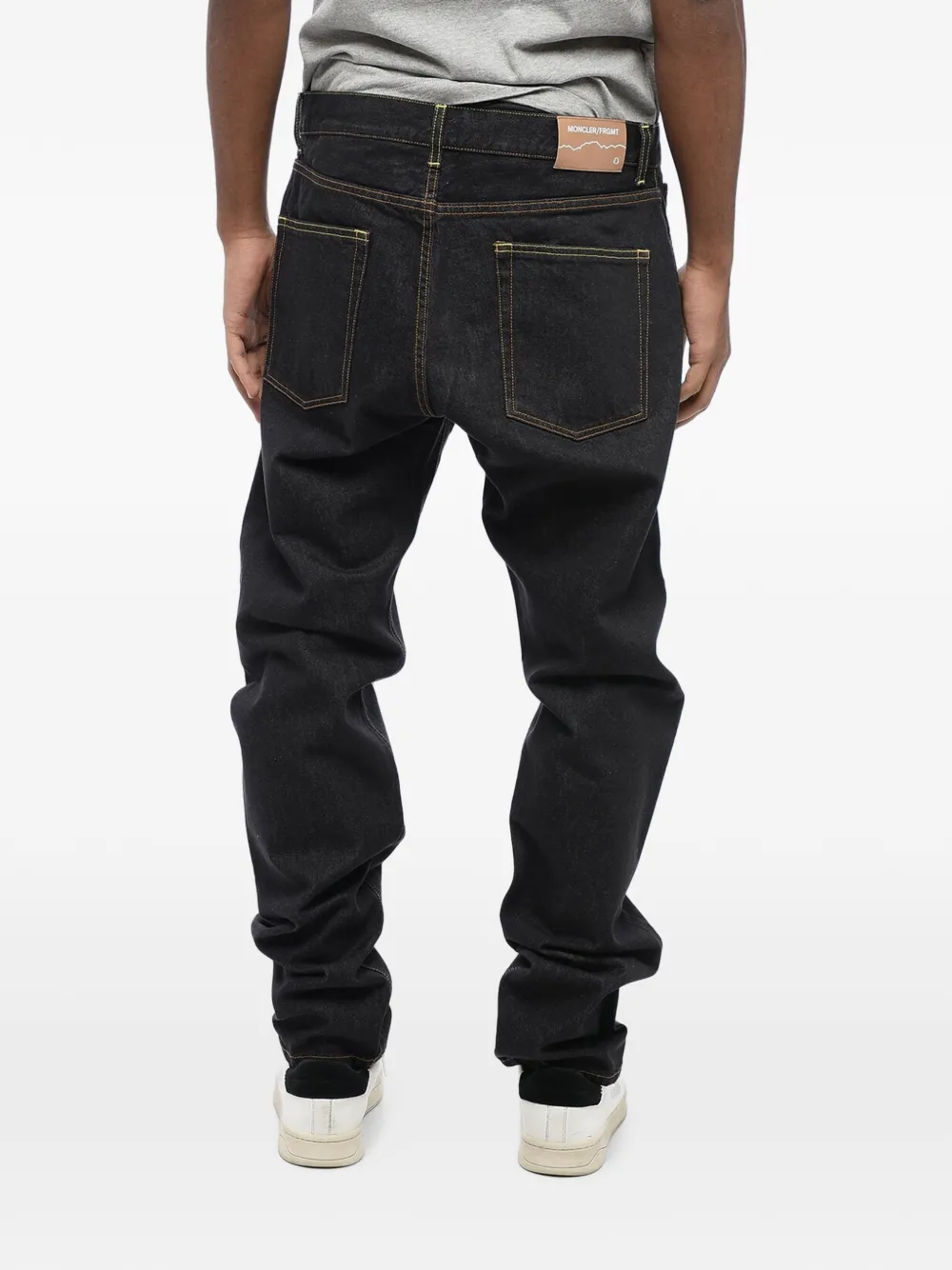 Moncler x FRGMT regular-fit jeans met donkere wassing Zwart