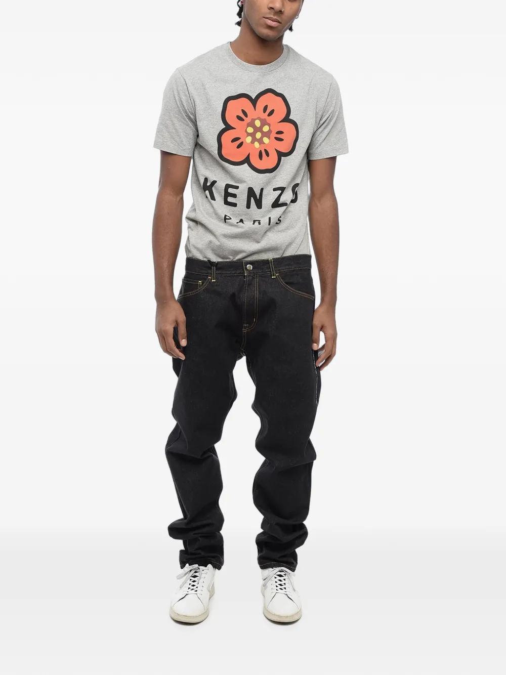 Moncler x FRGMT regular-fit jeans met donkere wassing Zwart