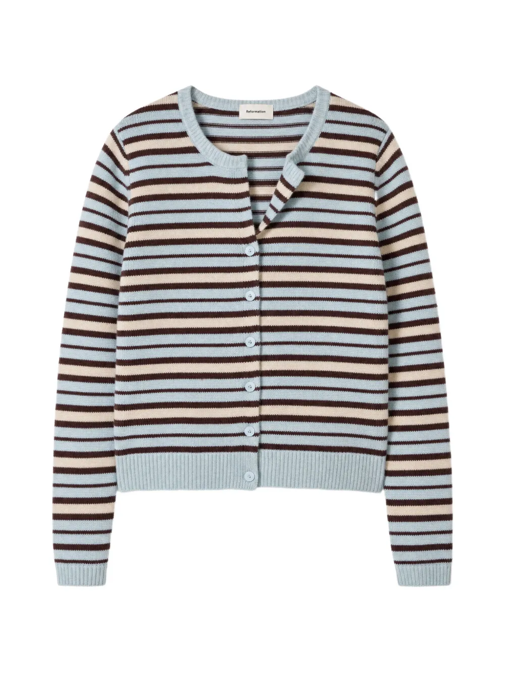 Reformation Clara striped cardigan - Blue