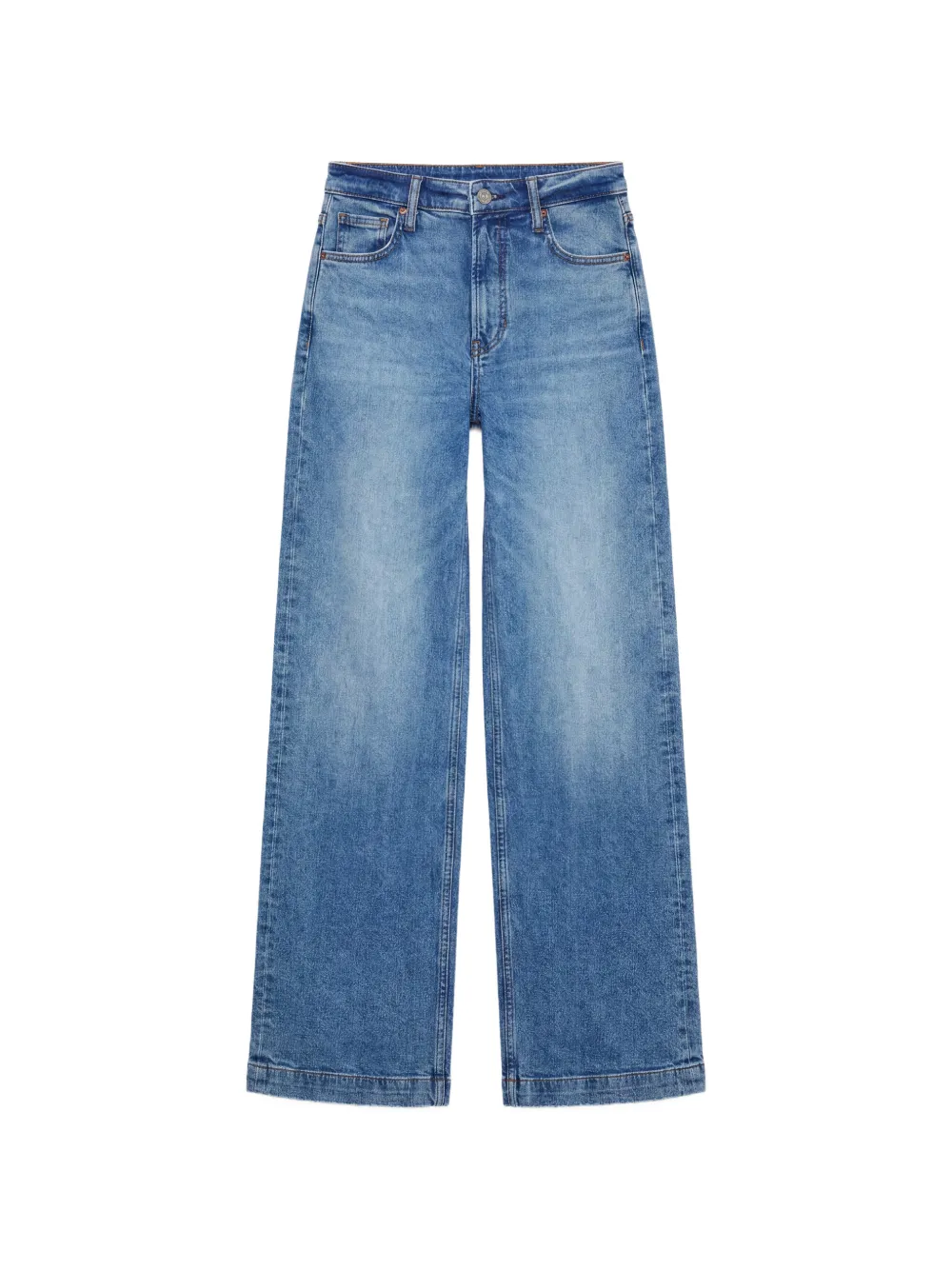Reformation Bex Super Wide-leg Jeans In Blue