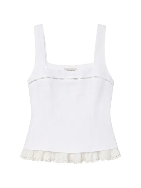 Reformation Nanette lace-trim top