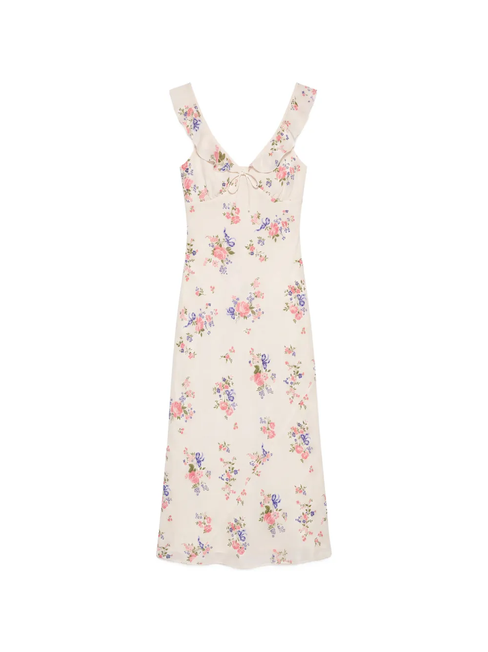 Reformation Teleia floral-print ruffled midi dress