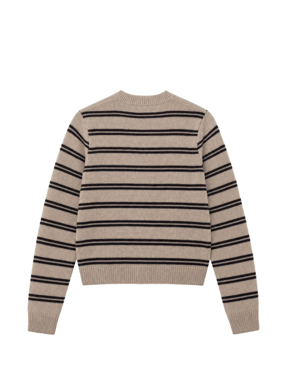 Reformation Clara striped cashmere cardigan Beige