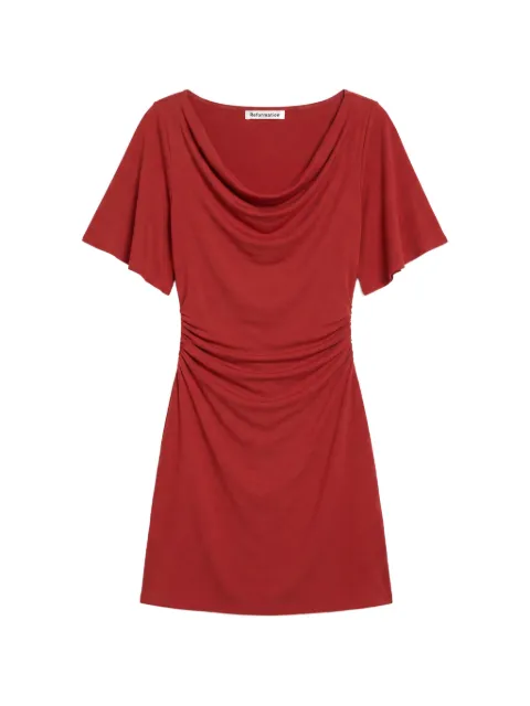 Reformation Nina ruched knit mini dress