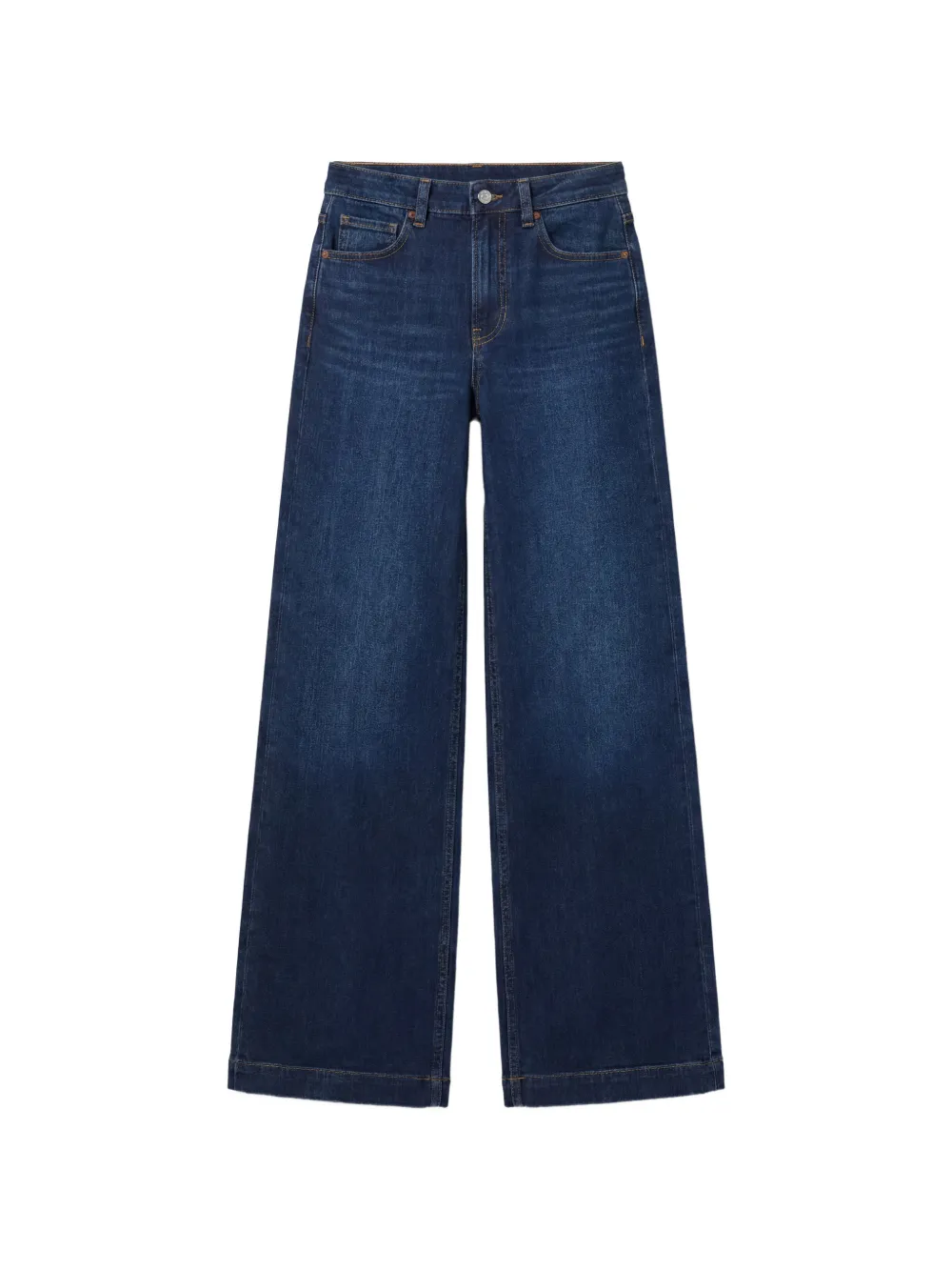 Reformation Bex jeans met wijde pijpen Blauw
