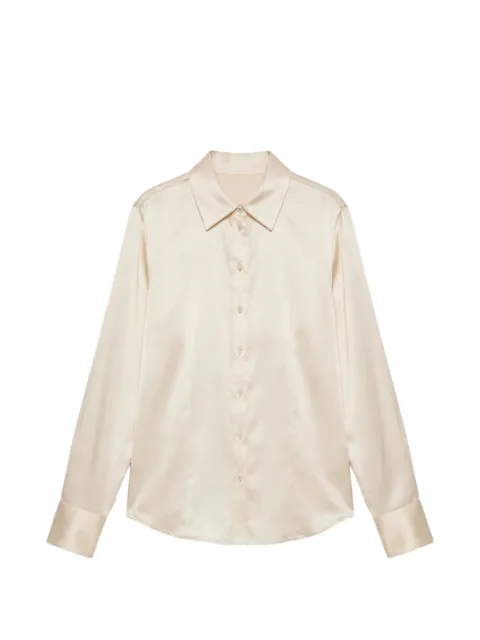 Reformation Raya fitted silk shirt