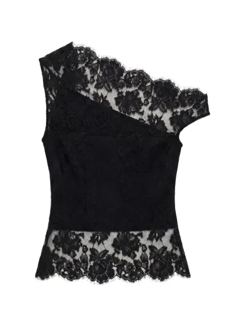 Reformation Oriana one-shoulder lace top