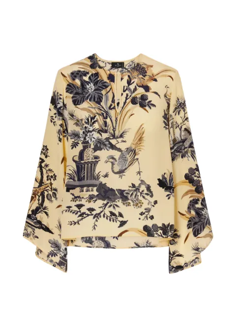 ETRO floral-print silk blouse