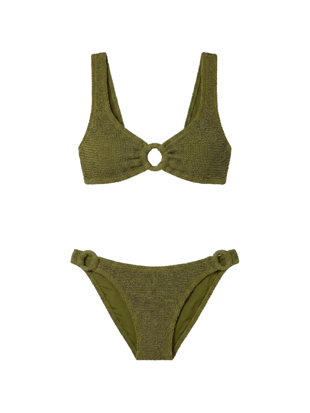Hunza G Hallie ring-detail bikini - Verde