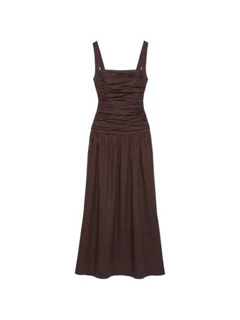 Reformation Nesta ruched midi dress